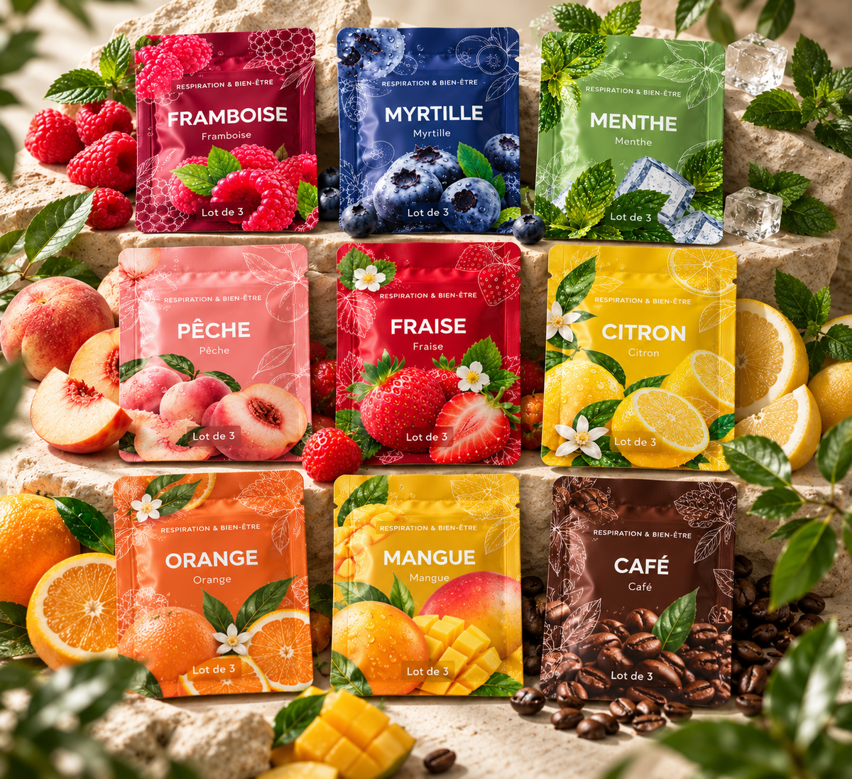 Pack Saveurs – 9 Recharges Aromatiques
